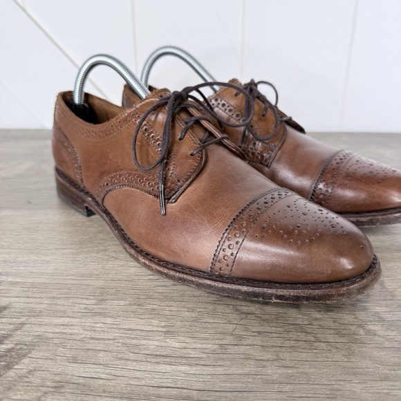 Allen Edmonds Cap-Toe Oxfords Men's 9D Walnut Brown Leather - Picture 2 of 13